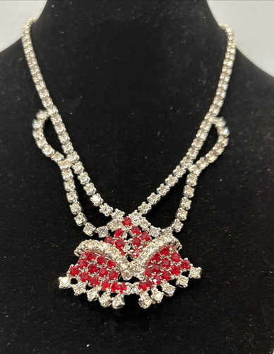 Red clear rhinestone - 14, 1/2"